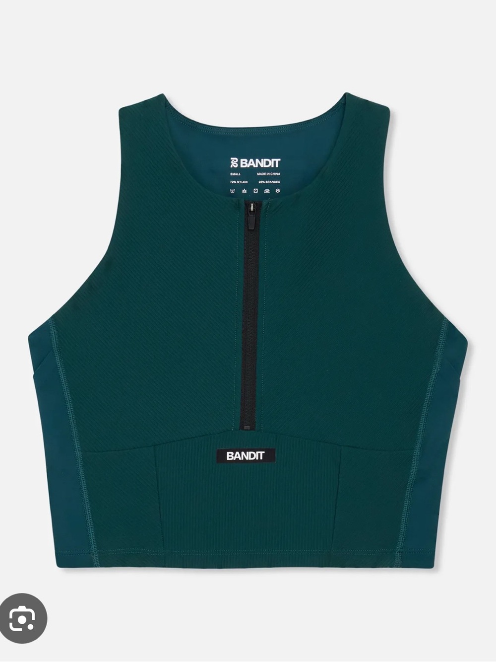 Bandit Running Women's Striped Cadence™ Zip Front Race Crop